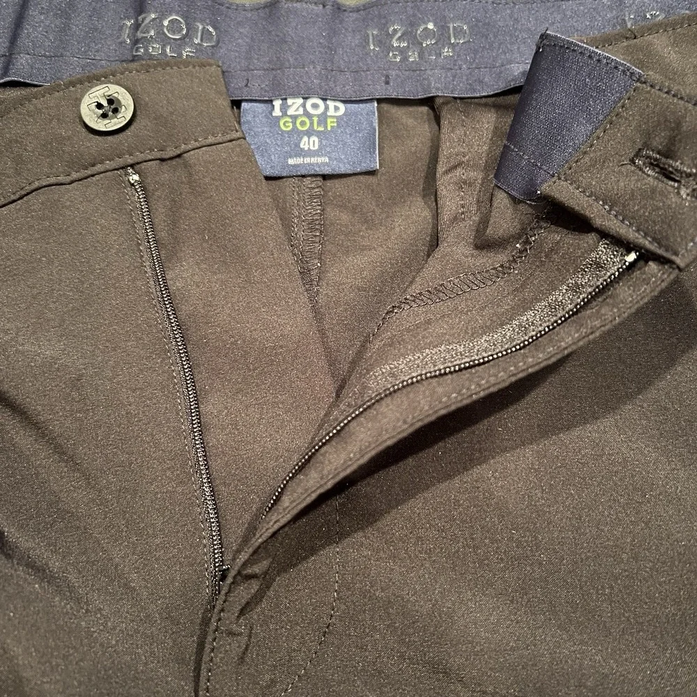 Izod Golf Men's Size‎ 40 Black Shorts Dress Lightweight 6 Pockets